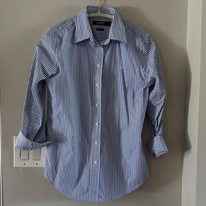 Lauren Ralph Lauren Blue and White Striped Shirt